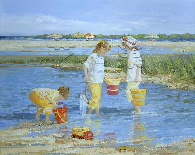夏天的回忆 油画 油画 手绘 手绘油画 装饰画
