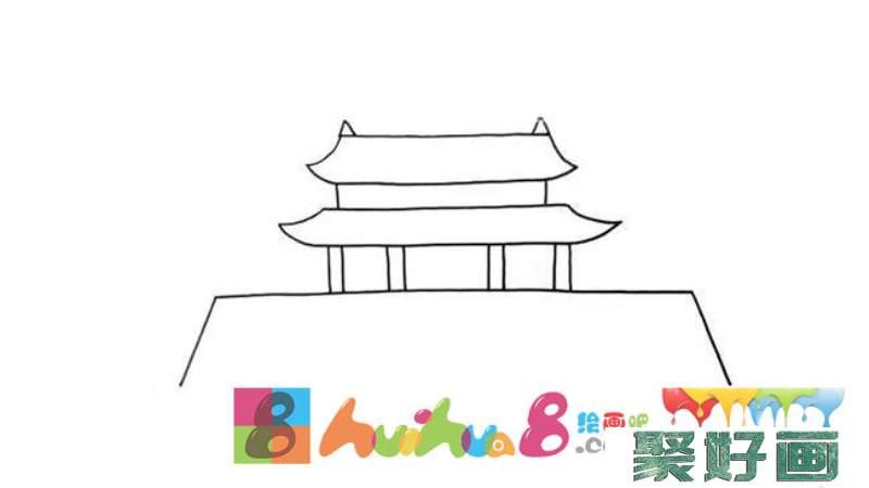 学画国庆节天安门简笔画步骤教程怎么画简笔画教程