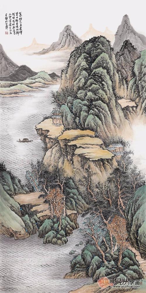 走廊,书房挂画 余静老师新品竖幅国画《山中留客》
