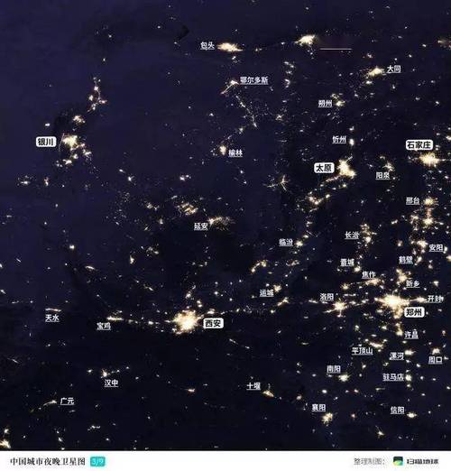 世界各国灯光地图,你的国家多繁华!_亮点_地区_城市
