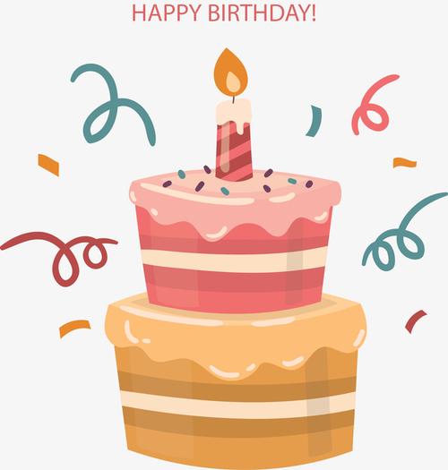 卡通双层生日蛋糕