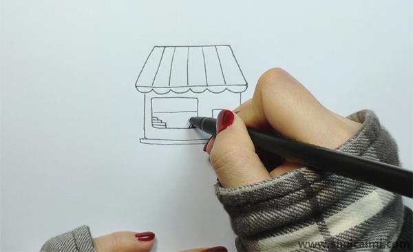 书店儿童画怎么画书店简笔画好看