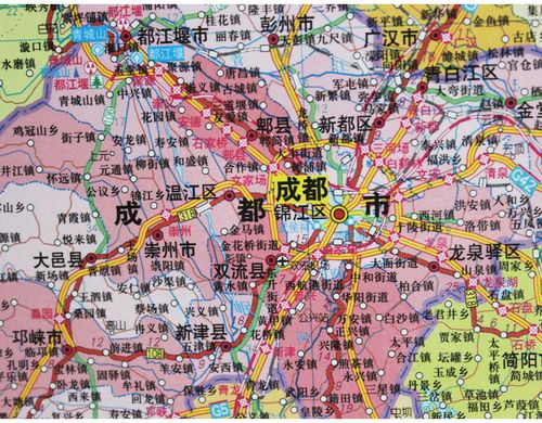 1x0.8米 四川地图政区版 双面双膜整张无拼接 商务办公学习