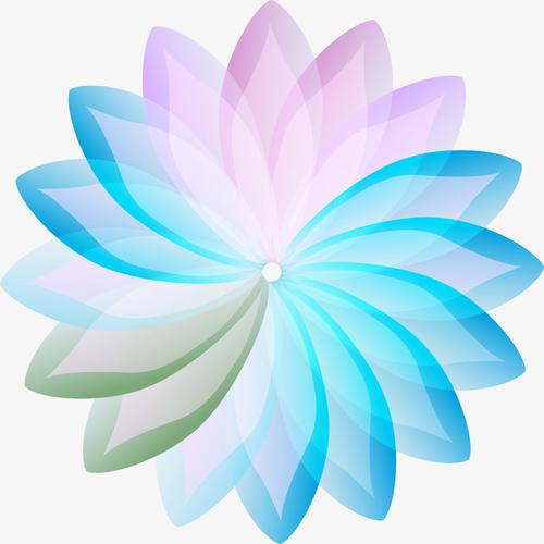 彩色旋转花朵图