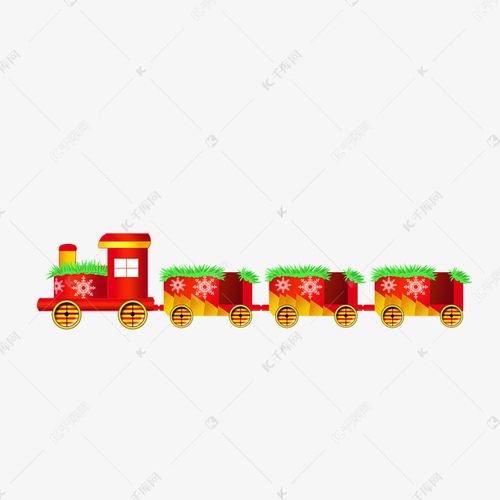 圣诞节红色小火车