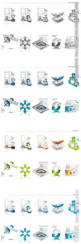 创意彩色设计卡通装饰小图标图案图片
