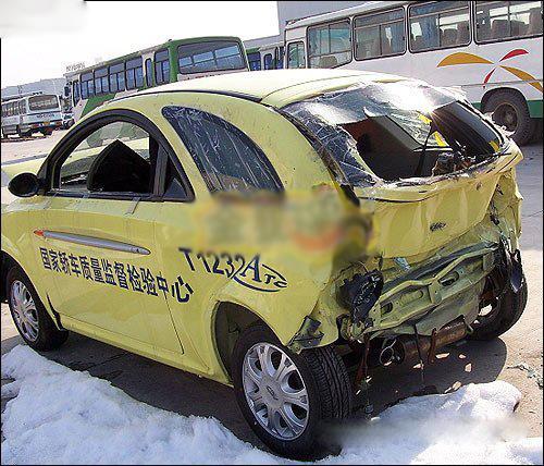 结果令人满意 奇瑞qq5碰撞测试谍照