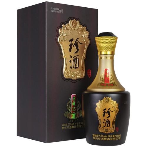 珍酒 珍藏15 酱香型白酒 53度500ml 单瓶装