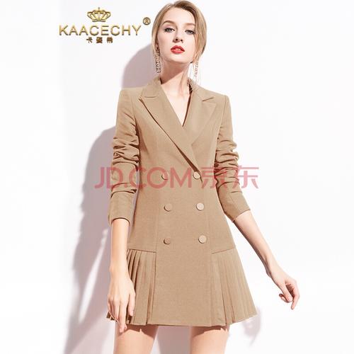 卡姿希品牌欧洲站职业小西装外套女设计感小众2020新款女装红色正装