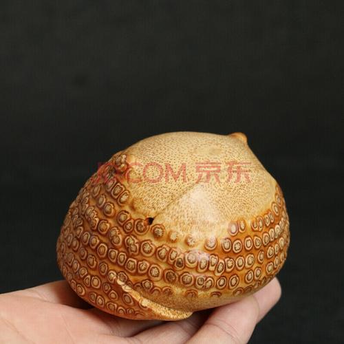 物一拍十年以上满钉老竹根把件地包天竹雕三足金色蟾陈航君精制文玩竹