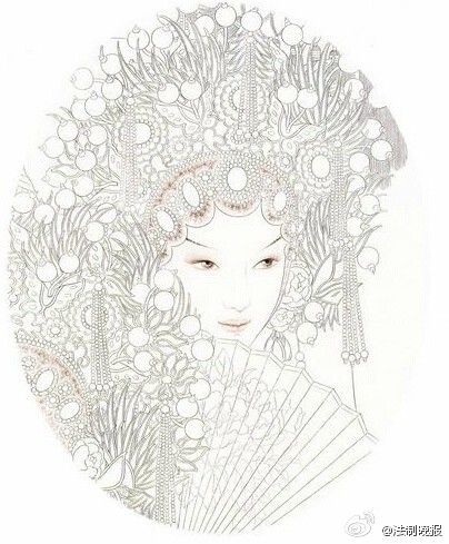 戏曲人物-花瓣网|陪你做生活的设计师 | 戏曲人物白描