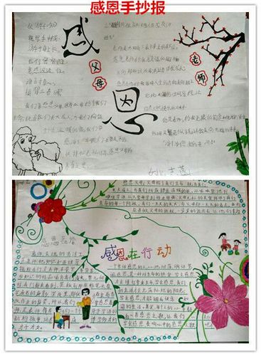 做感恩手语操绘制感恩手抄报国旗下讲话学会感恩与爱同行