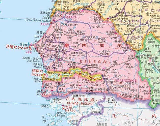 塞内加尔位于非洲西部凸出部位的最西端,国土面积为196,722平方公里.