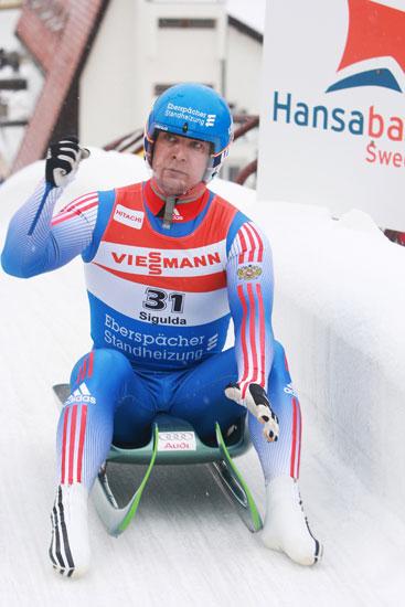 图文无舵雪橇男子世界杯拉脱维亚站俄选手夺冠