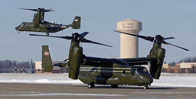 mv-22b 鱼鹰 总统专机服役-"海军陆战队一号"|直升机