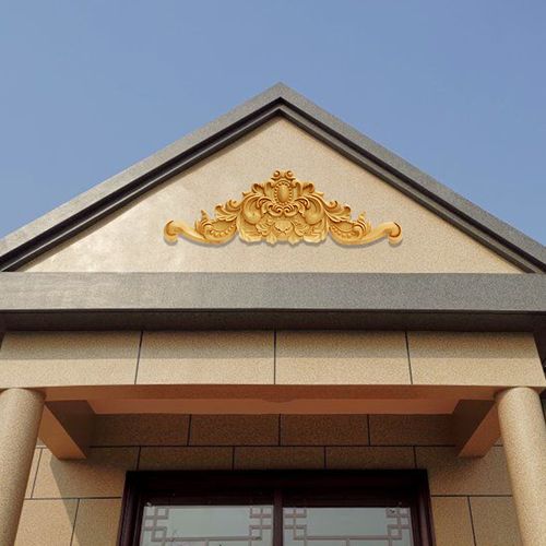 别墅外墙装饰浮雕eps泡沫门头山花屋檐线条梁托罗马柱u208