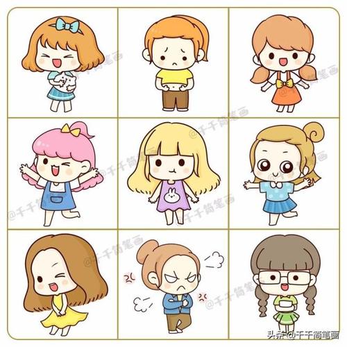 动漫人物简笔画(80 可爱的卡通人物简笔画)