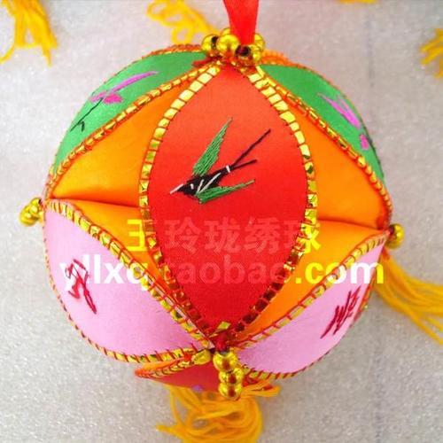 8 广西绣球靖西壮族绣球手工抛绣球女旧州舞蹈道具百色绣球