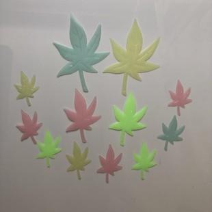 3d立体夜光贴荧光枫叶树叶墙贴纸客厅卧室寝室儿童房宿舍墙贴屋顶