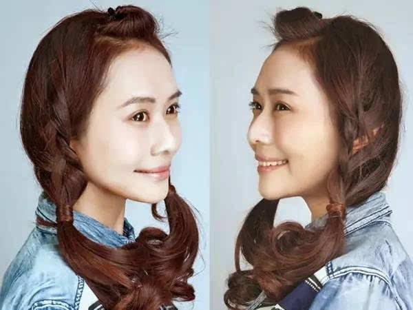 短发女生也可以扎可爱的双马尾哦