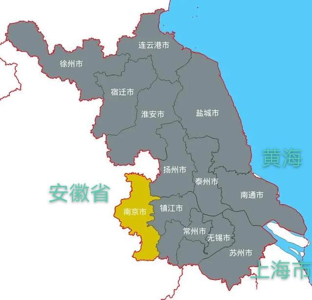 南京市在江苏省的地理位置图