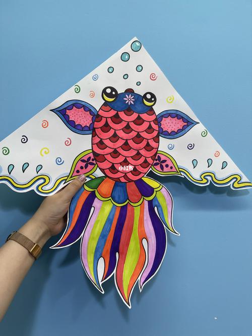 969696儿童创意画:风筝_风筝_儿童创意画_创意美术_少儿创意