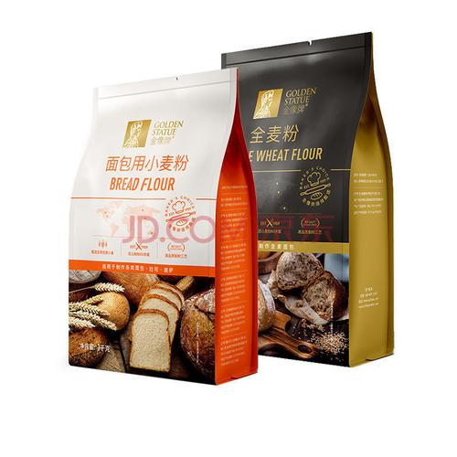 家用面包粉粗粮全小麦粉 易出膜醒发家用烘焙原料 金像全麦粉 面包粉