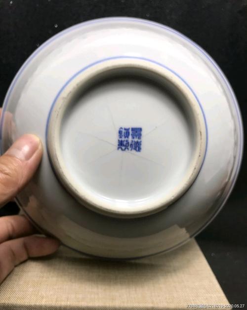 老瓷器,创汇期景德镇款,鸡爪纹