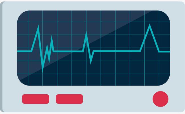 卡通心电监护仪设备