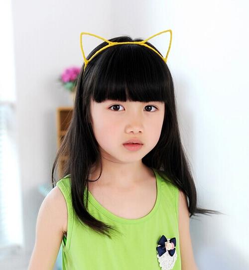 儿童假发小孩假发儿童模特道具宝宝假发女大童梨发头波波头齐刘海