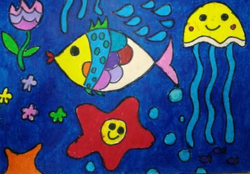 蜡笔画——海底世界