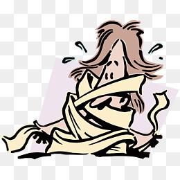 矢量被绷带缠住的人