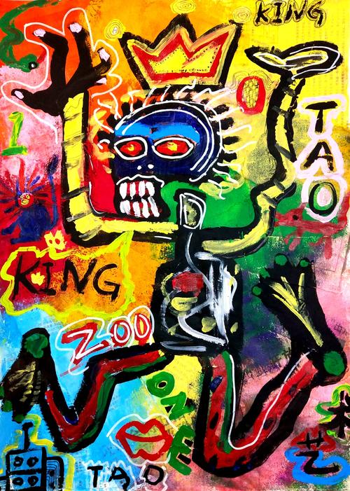 课程主题:《巴斯奎特的世界》 主要学习内容 1,欣赏巴斯奎特的涂鸦