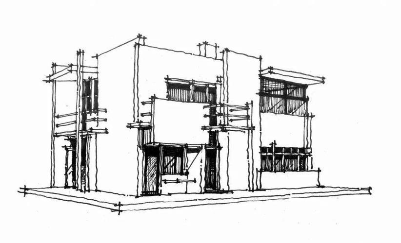 他参考《外建史》,画了74幅建筑手绘