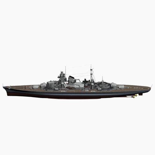 重型巡洋舰bluecher德国海军ww23d模型