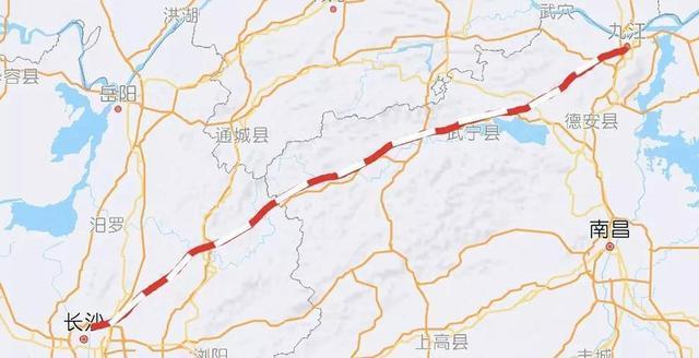 长沙至南京高铁只差长沙至九江段以及九江至池州段未建设