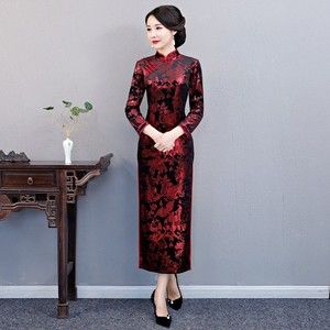 女儿子高贵结婚礼母亲妈妈装婚宴会祺袍喜婆婆出嫁晚礼服秋冬褀袍