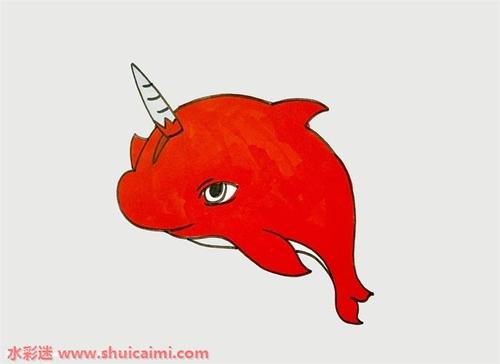 涂颜色鲲简笔画怎么画步骤教学