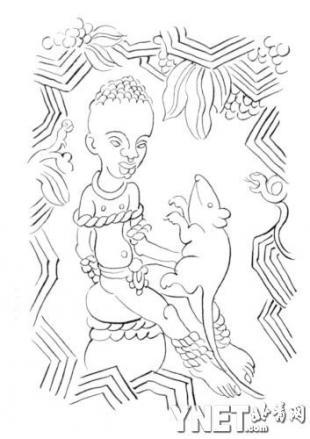 非洲民间故事插图简笔画