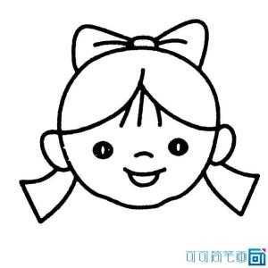 简笔画人物简单头像女生
