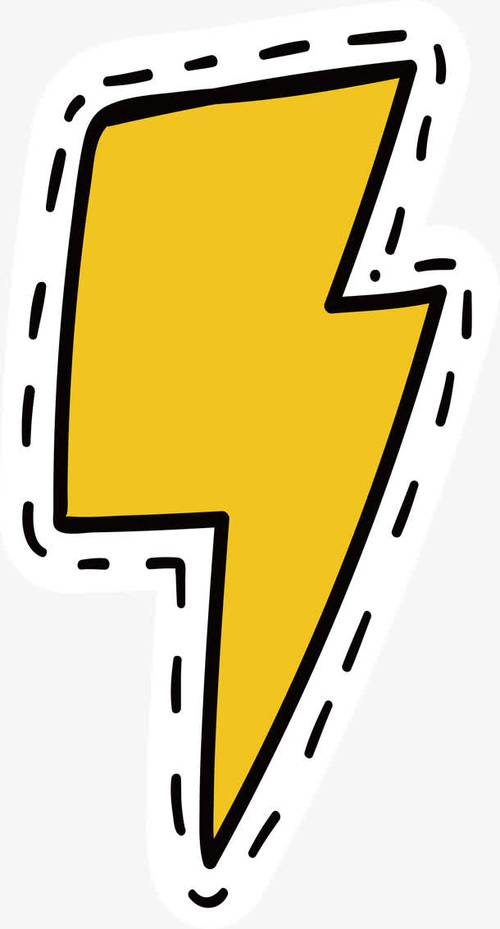 闪电贴纸设计
