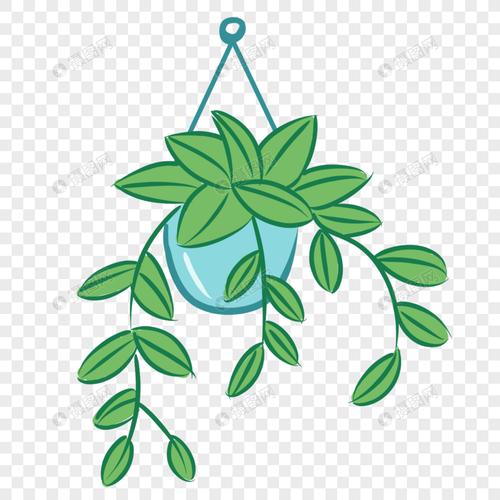 免抠元素 手绘/卡通元素 绿萝.psd