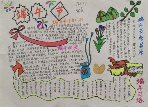 传统节日端午节手抄报_手抄报图片简单又漂亮_作文人