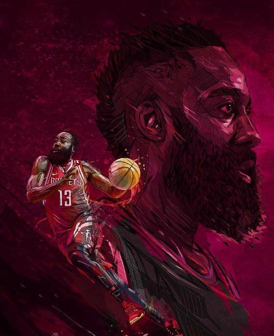 燃炸了!nba火箭队哈登james harden超高清手机壁纸