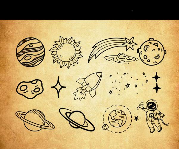 航天和宇宙装饰图形ps笔刷_photoshop笔刷_设计原 (jy