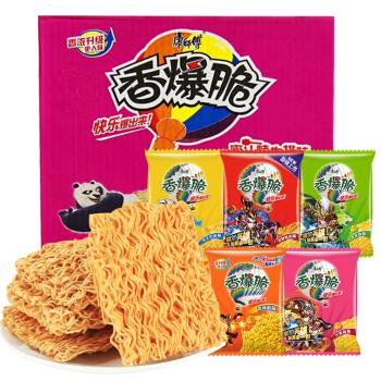 香爆脆整箱40g30袋装混装干脆面康师傅干吃速食方便面掌心脆零食