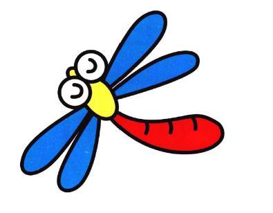 蜻蜓简笔画的教程