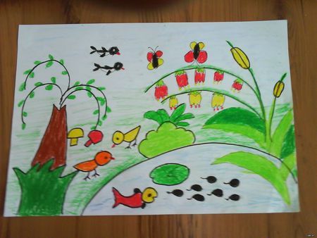 求大班幼儿绘画作品