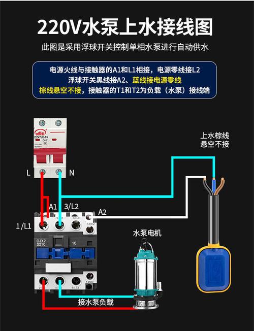 全自动220v浮球开关水泵水塔水箱液位水位控制器水满自停器浮球阀