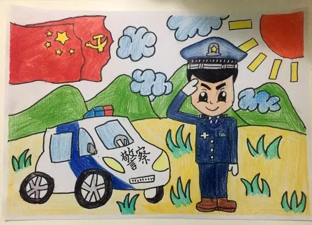 六一绘画评选|来看看哪家的警察爸爸最威武吧